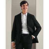 Charles Tyrwhitt Regular Fit Pure Wool Stretch Suit Jacket Black