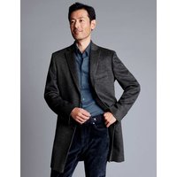Charles Tyrwhitt Pure Wool Overcoat Grey
