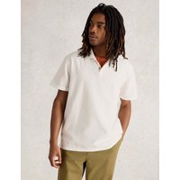 White Stuff Pure Cotton Polo Shirt Natural