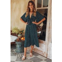 Stuck In Your Ways Midi Dress Green