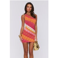Style Of The Times Knit One Shoulder Mini Dress Multi
