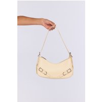 Style Icon Buckle Shoulder Bag Cream