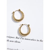 18k Gold Plated Ashanti Hoop Earrings Gold
