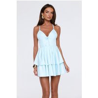Moon Over Petals Mini Dress Blue