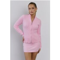 Winter Magic Cable Knit Cardigan Pink