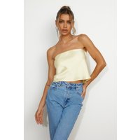 Fresh Style Satin Top Yellow