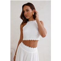 Linked Together Crop Top White