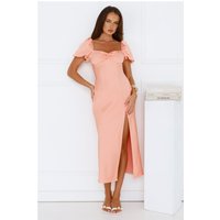 Floral Vines Midi Dress Peach