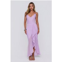 Dream Petal Path Mesh Maxi Dress Lilac