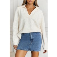 Winter Kiss Knitted Jumper Beige