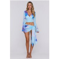 Wave Kiss Sarong Blue