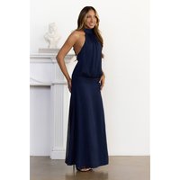 Icon Incoming Halter Maxi Dress Navy