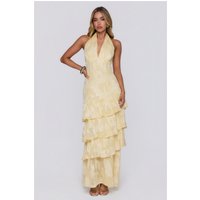 Mood Shift Halter Maxi Dress Yellow