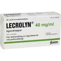 Lecrolyn ögondroppar i endosbehållare 40 mg/ml 60 st