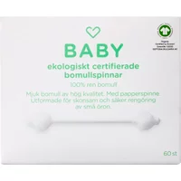 Hjärtats BABY Eko Bomullspinnar 60 st