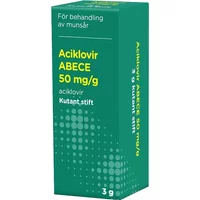Aciklovir ABECE Kutant stift 50 mg/g 3 g