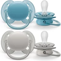Philips Avent Ultra Soft Napp 6-18 mån Turkos/Grå 2-pack