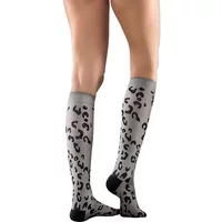 Mabs Cotton Knee Grey Leopard S