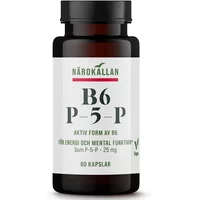 Förpackning med Närokällan B6 P5P 25 mg, 60 kapslar