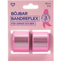 Hjärtats Reflexband Rosa Bandet 2 st