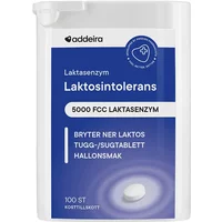 Addeira Laktasenzym vid Laktosintolerans Tuggtabletter 100 st