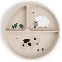 Done by Deer Stick&Stay Compartment Plate Tiny Farm Sand