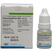 Polyvinylalkohol APL ögondroppar 1,4% 4 x 5 ml