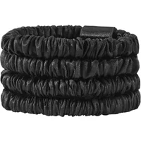 Lenoites Mulberry Silk Skinny Scrunchies Black