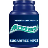 Airwaves Menthol & Eucalyptus Sugar Free Chewing Gum Bottle 46 Pieces