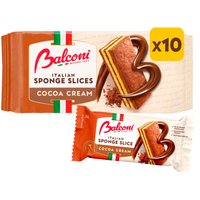 Balconi Italian Sponge Slices Cocoa Cream 10 pack