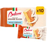 Balconi Italian Sponge Slices Milk Cream 10 pack
