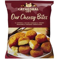 Cathedral City 12 (approx.) Mature Cheddar and Creamy Mozzarella Breaded Cheese Bites 300g