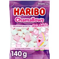 HARIBO Chamallows Marshmallows Pink & White Sharing Bag 140g