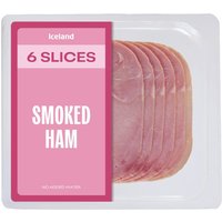 Iceland 6 Slices (Approx.) Smoked Ham 100g