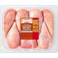 Iceland Class A Fresh Chicken Breast Fillets Skinless & Boneless 1.7kg