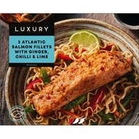 Iceland Luxury 2 Atlantic Salmon Fillets With Ginger, Chilli & Lime 250g