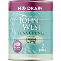 Iceland Enjoy 20% Discount on John West Tuna Chunks in Spring Water 3 x 100g