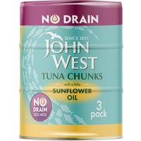 Iceland Enjoy 20% Discount on John West Tuna Chunks in Sunflower Oil 3 x 100g