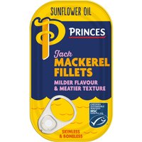 Princes Sunflower Oil Jack Mackerel Fillets 125g