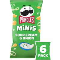 Pringles Minis Sour Cream & Onion Multipack Crisps 6x20g