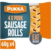 Pukka 4 Pork Sausage Rolls 240g