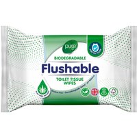 Pure 40 Flushable Toilet Tissue Wipes