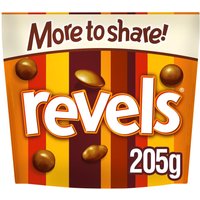 Revels Milk Chocolate with Raisins, Coffee or Orange Bites Sharing Pouch Bag 205g