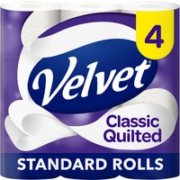 Velvet Classic Quilted Toilet Roll 4 Rolls