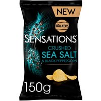 Walkers Sensations Salt & Black Peppercorn Sharing Crisps 150g