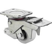 Jungheinrich PROFISHOP Roulette de nivellement en plastique roue directrice avec dispositif de blocage roulement à billes plaque Ø x largeur 80 x 40 mm capacité de charge 400 kg