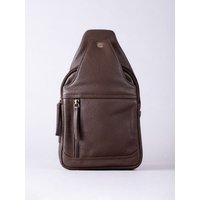 Explorer Leather Sling Bag In Brown