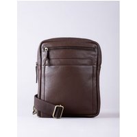 Explorer Leather Messenger Bag in Brown
