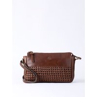 Waverton Woven Leather Cross Body Bag in Brown