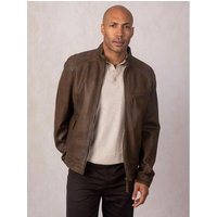 Crookshaw Leather Jacket in Brown